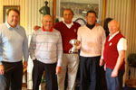 Sunderland winning team with trophy presented by Michael Roseberry (left)